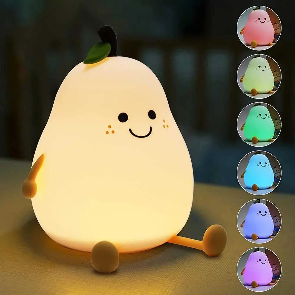 Veilleuse enfant poire 7 couleurs - Poirette