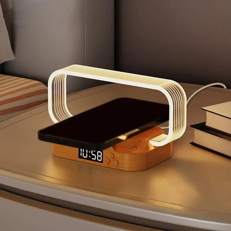 Veilleuse réveil lumineux chargeur sans fil - Horia